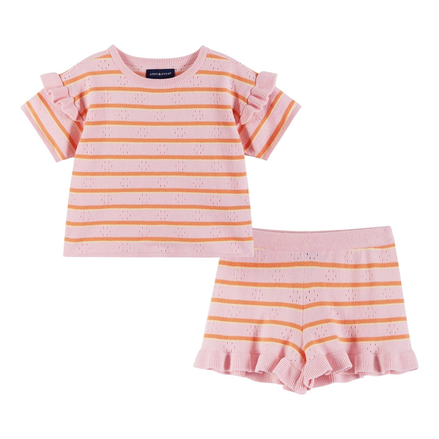 Sweater & Knit Shorts Set