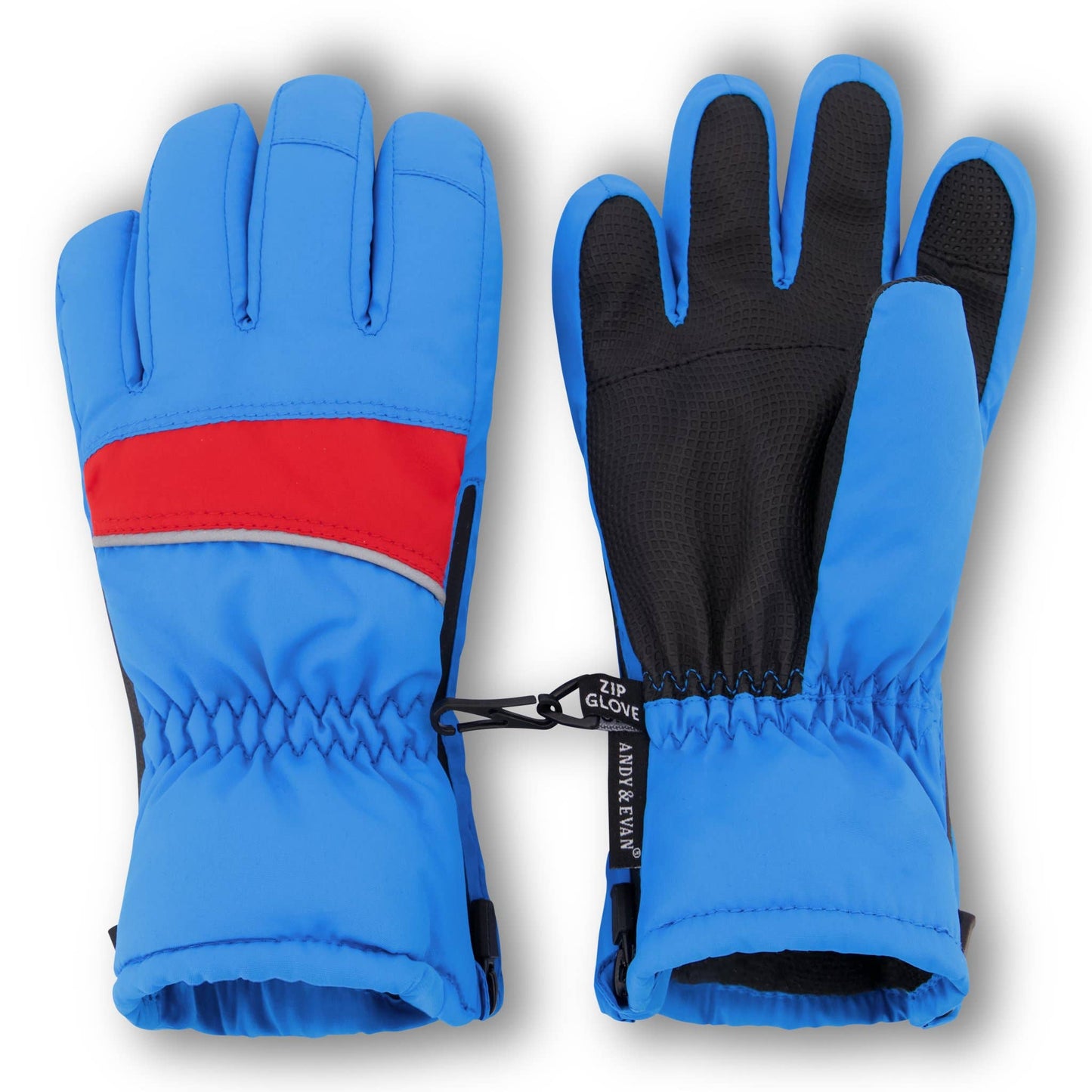 Winter & Ski Glove Powered by ZIPGLOVE™ TECHNOLOGY - Blue