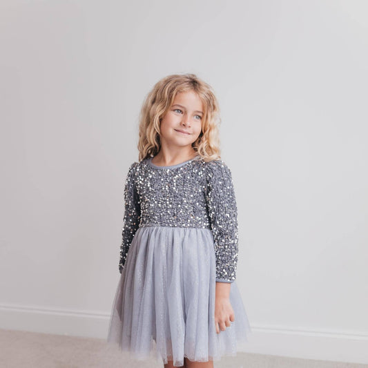 Sequin Silver Sparkle Dress