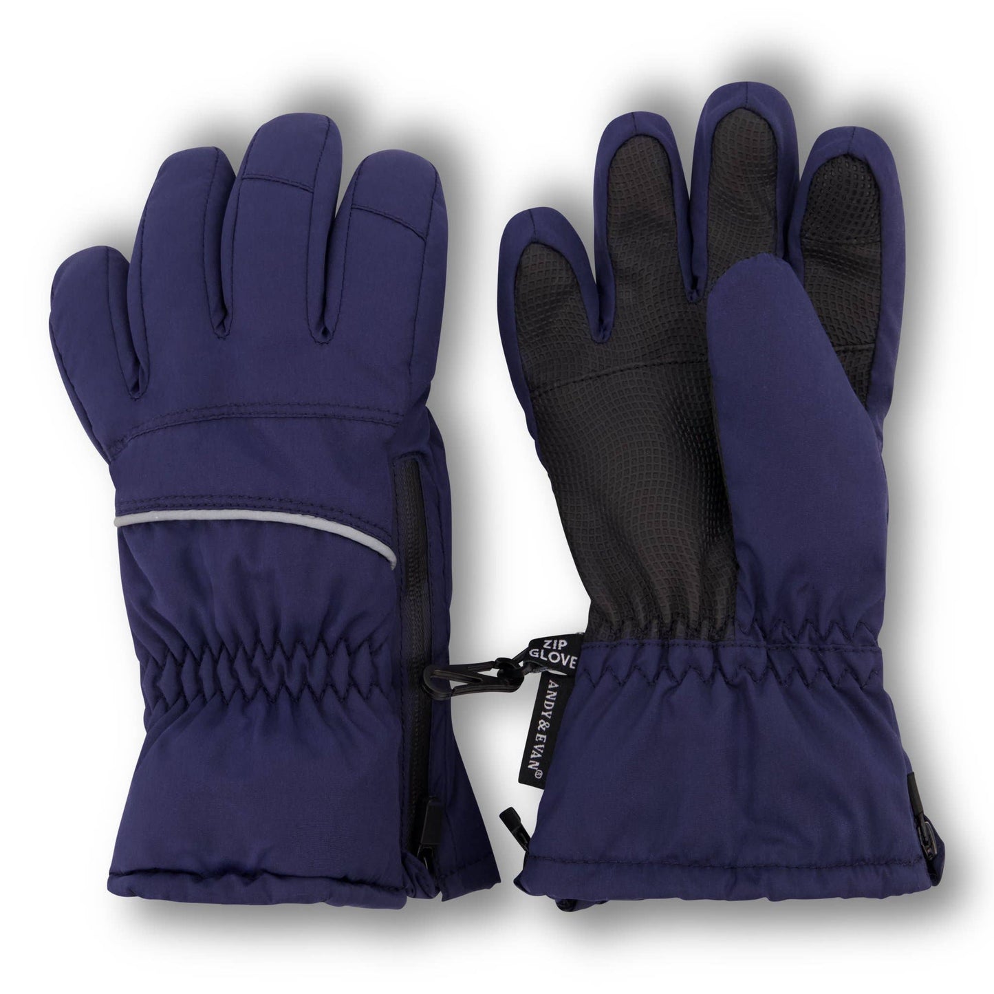 Winter & Ski Glove Powered by ZIPGLOVE™ TECHNOLOGY - Navy
