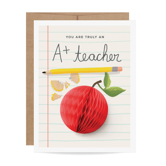 A+ Teacher Pop-up Card