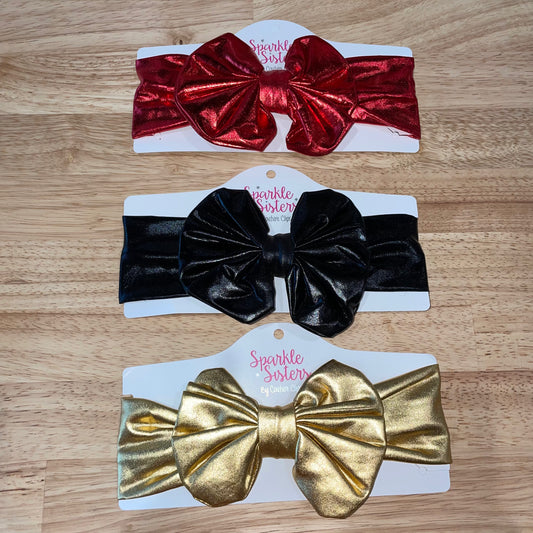 Pleather Bow Headband