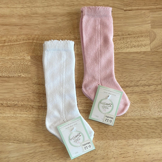 Eyelet Knee High Socks